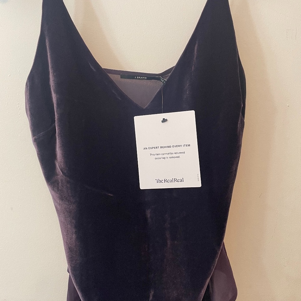 J Brand Purple V-Neck Sleeveless Top Size Small